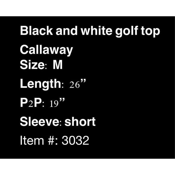 Callaway White and Black Trim Golf Polo- size M - Picture 8 of 8